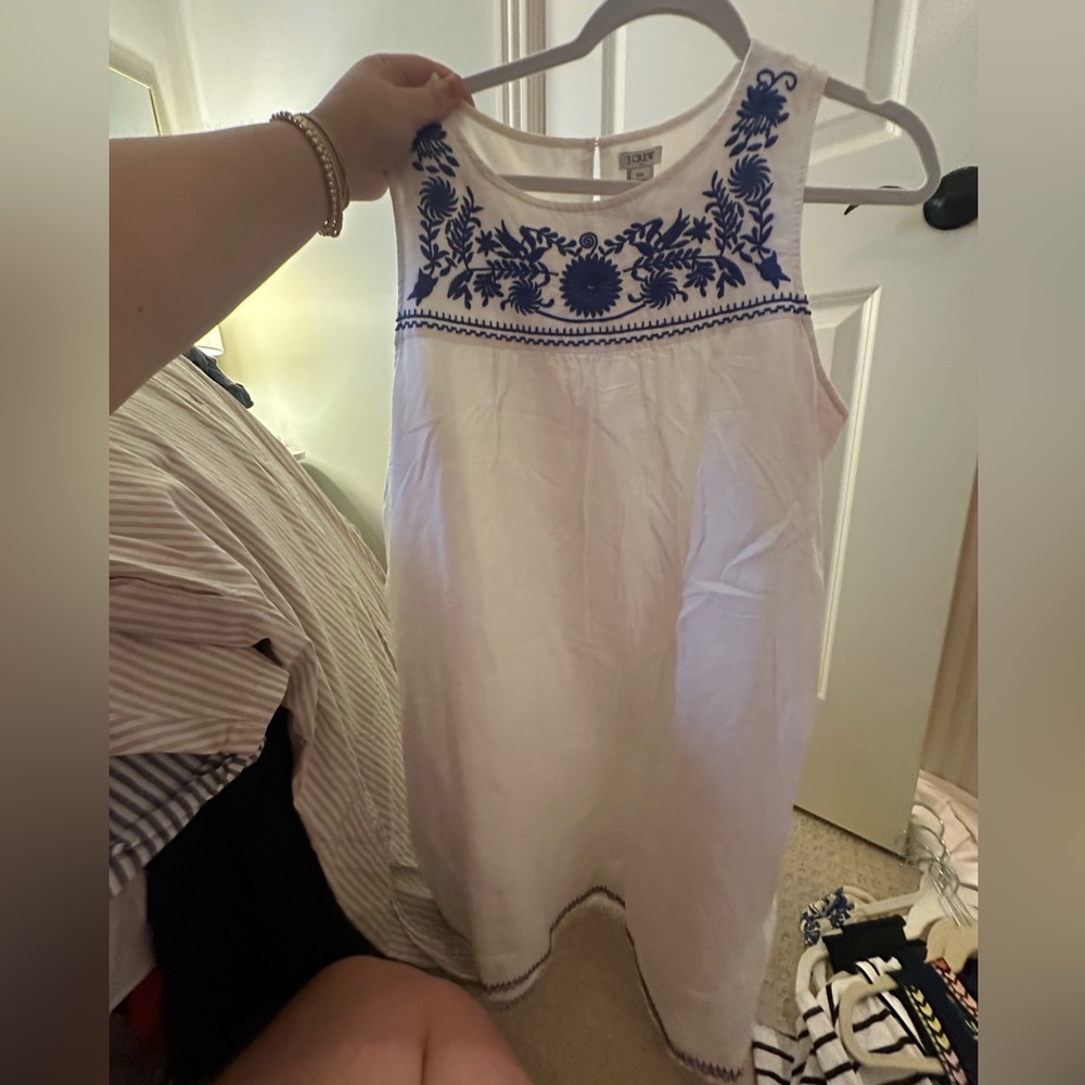 J. CREW blue and white mini dress!